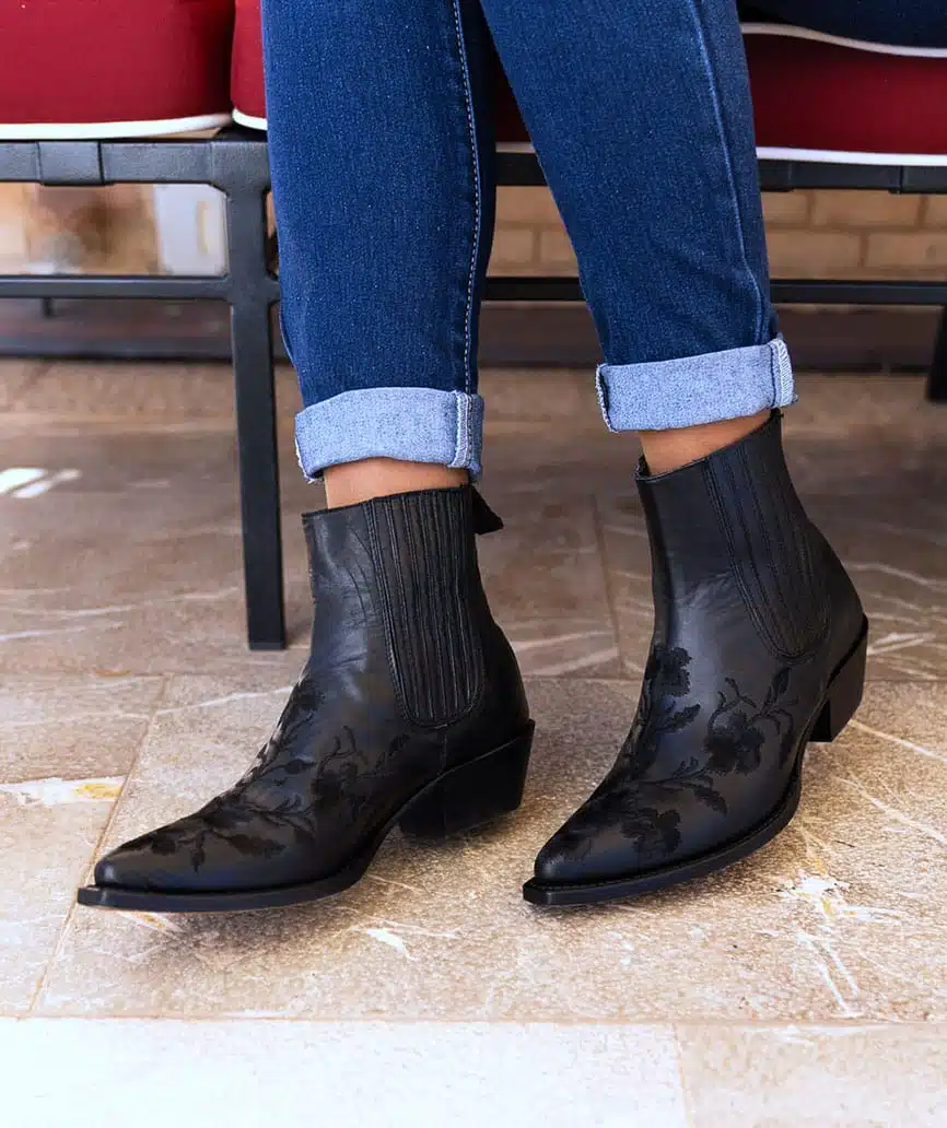 02-5621-DASLU-LINI-GOAT-PALMA-BLACK Botines de piel cabra
