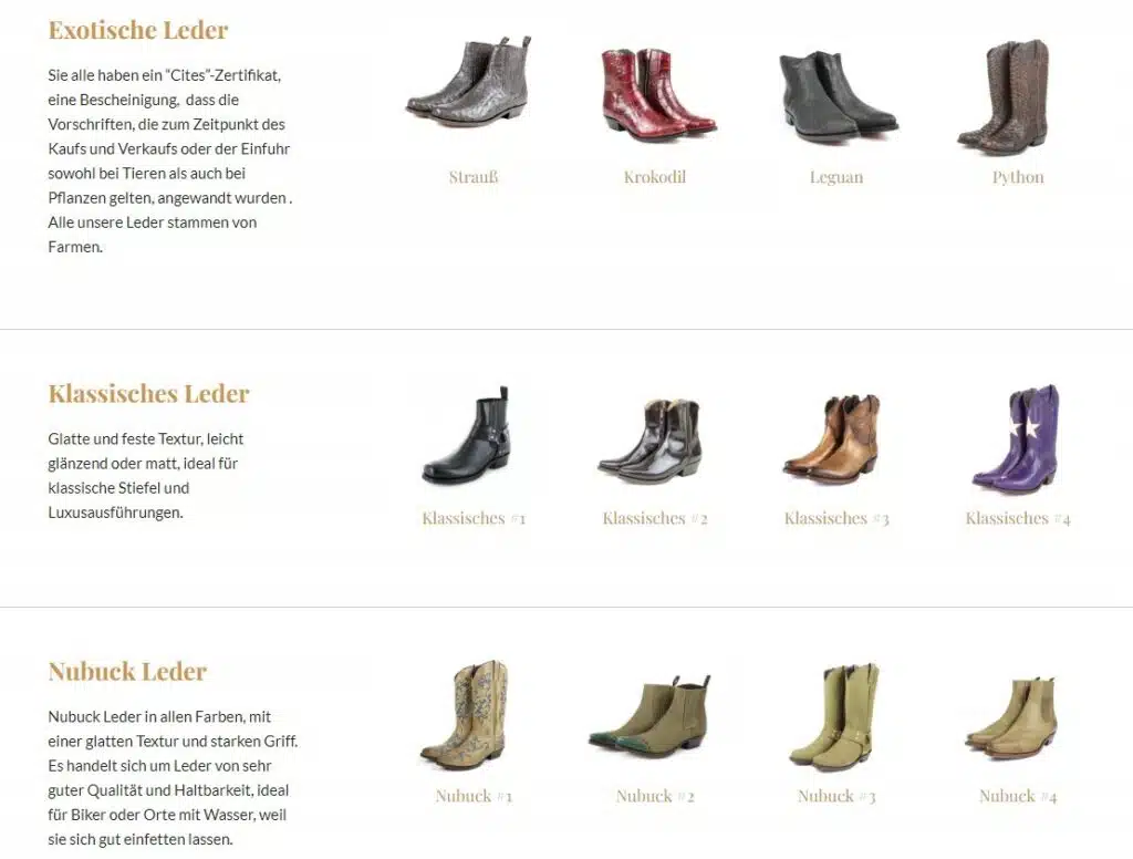 Cowboystiefel gestalten, Cowboystiefel individuell gestalten