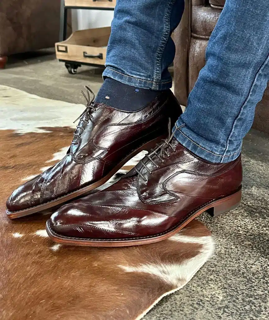 Diseño sin título (2) Zapatos marrones de piel de anguila
