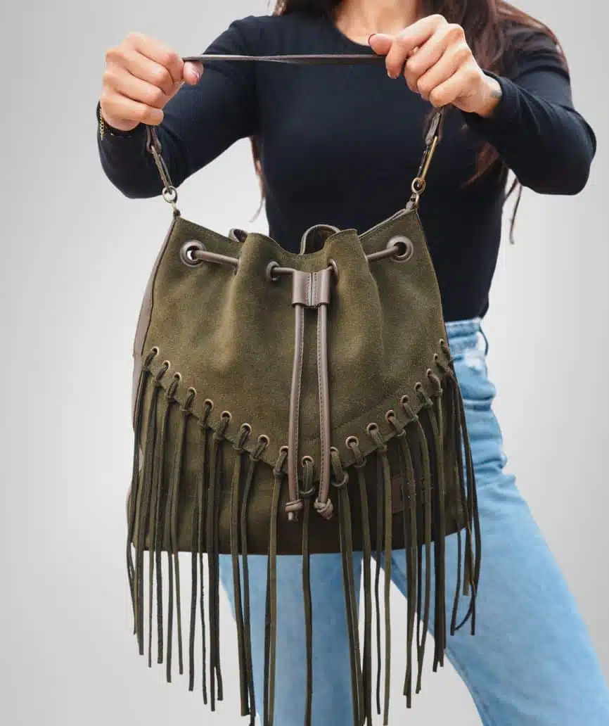 115 BOHO KHAKI SUEDE