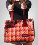 TOTE BAG COWHIDE CONNOLLY WINE