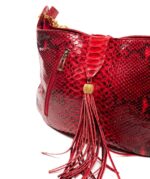 SPOTTED RED PYTHON CROSSBODY BAG