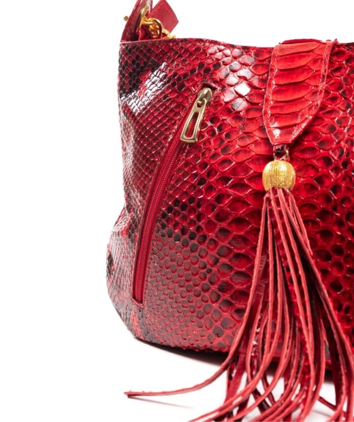 BANDOLERA PYTHON ROJO MOTEADO