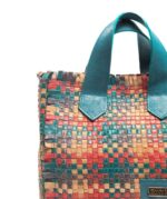 TOTE BAG COWHIDE MADISON TURQUOISE