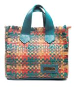 TOTE BAG COWHIDE MADISON TURQUOISE