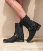 4195 TX STRAIGHT SPLIT SUEDE BRASH BLACK