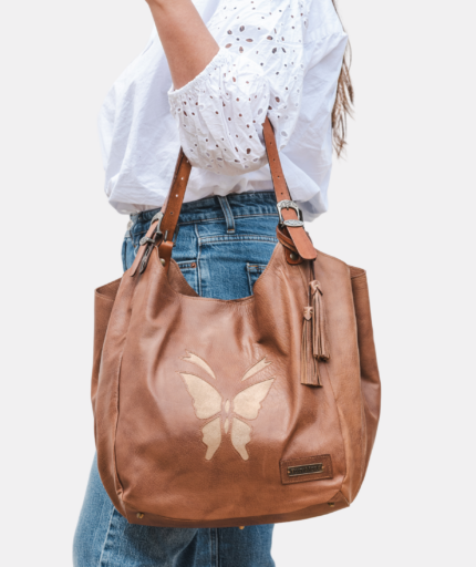 1017 SHOPPER BAG MARRÓN CLARO / SERRAJE CLARO