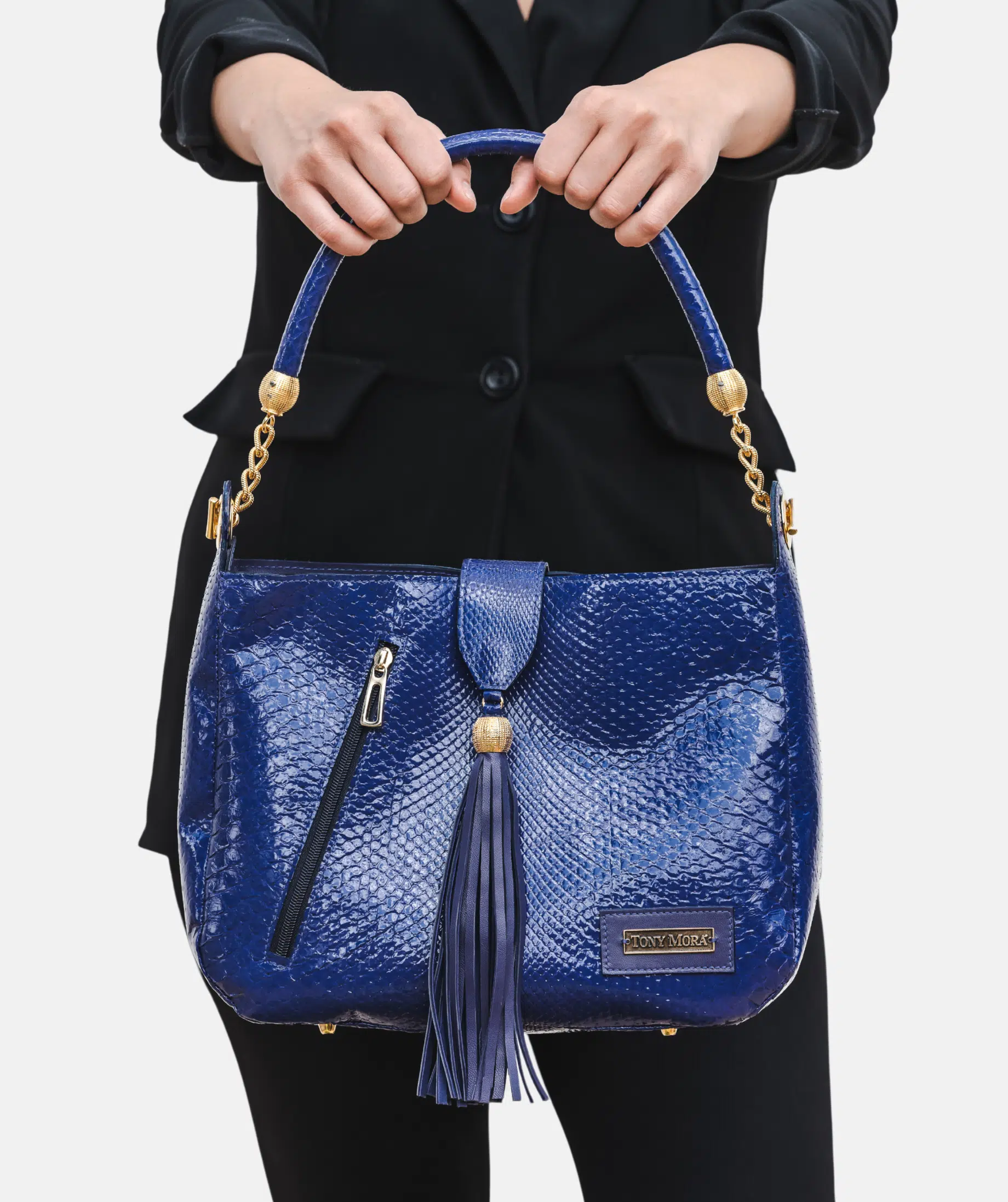 12 1132 SHOPPER TASCHE PITON LUXUS BLAU BC