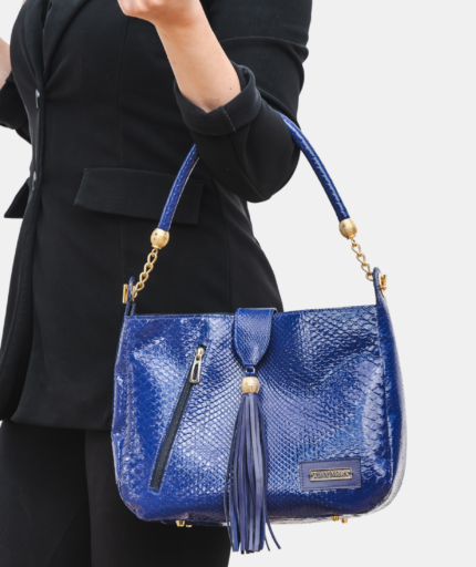1132 SHOPPER BAG PITON LUXURY AZUL BC
