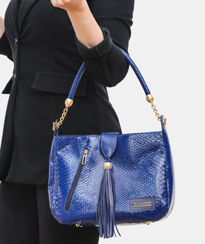 1132 SHOPPER BAG PITON LUXURY AZUL BC