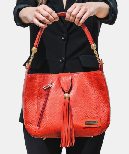 1132 SHOPPER BAG PITON ROJO BC