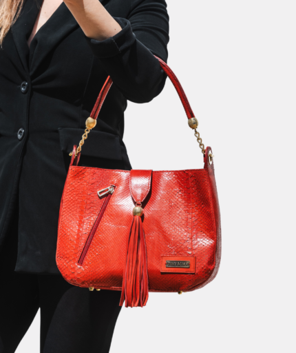 1132 SHOPPER BAG PITON ROJO BC