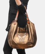 1017 SHOPPER BAG MARRÓN / SERRAJE ORO