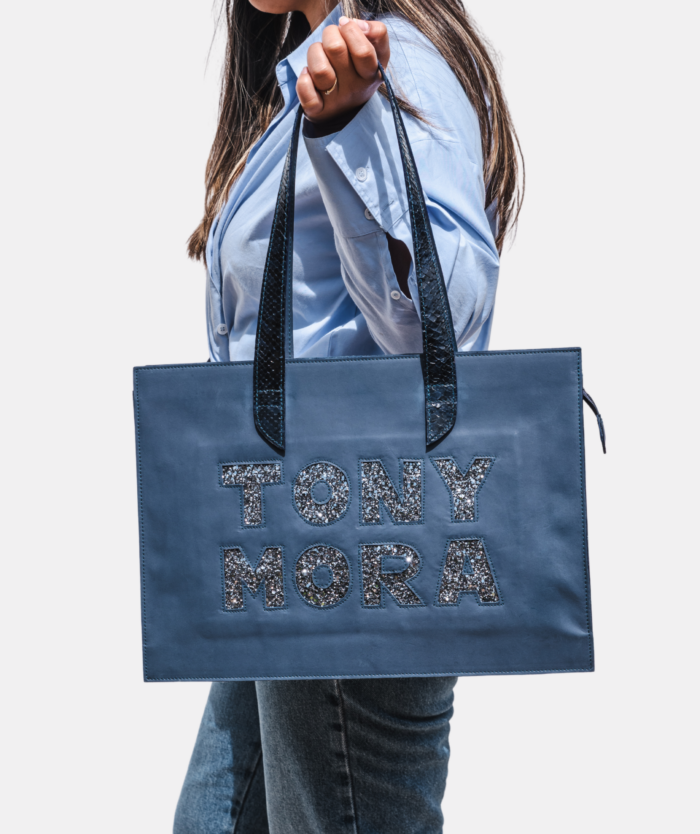 TOTE BAG AZUL TONY MORA