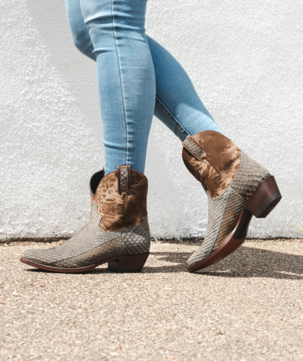 3051 J LINI PITON BC GRIS / FLOREADO MARRON