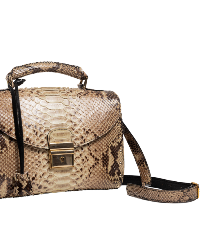 1245 CLUTCH PYTHON LIGHT GREY