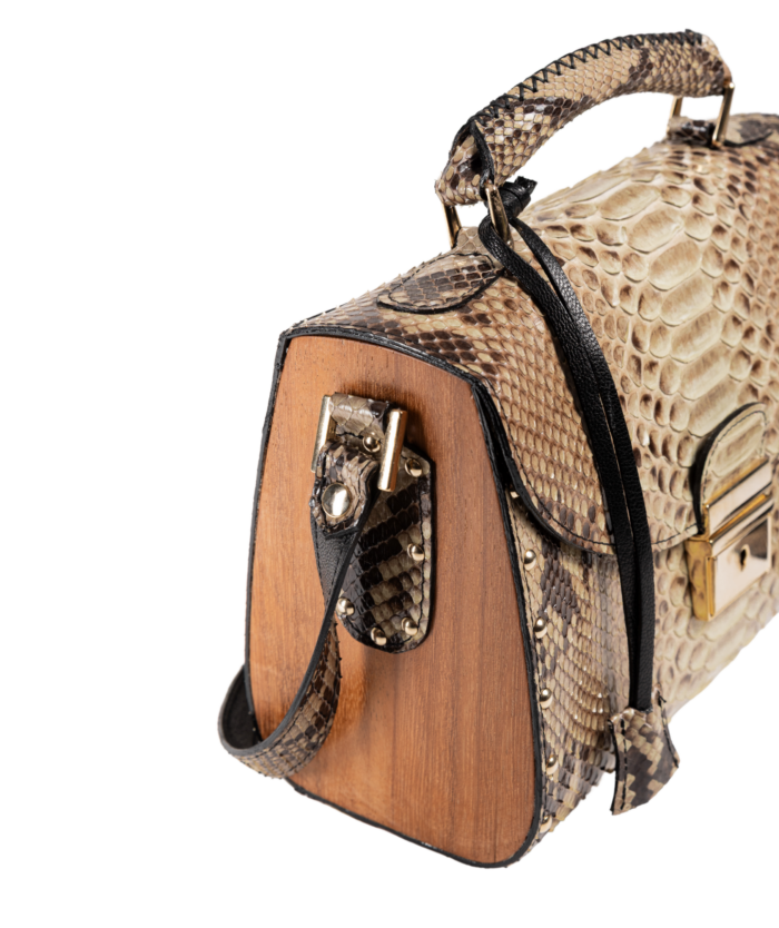 1245 CLUTCH PYTHON LIGHT GREY