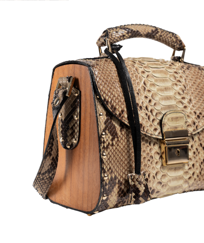 1245 CLUTCH PYTHON LIGHT GREY