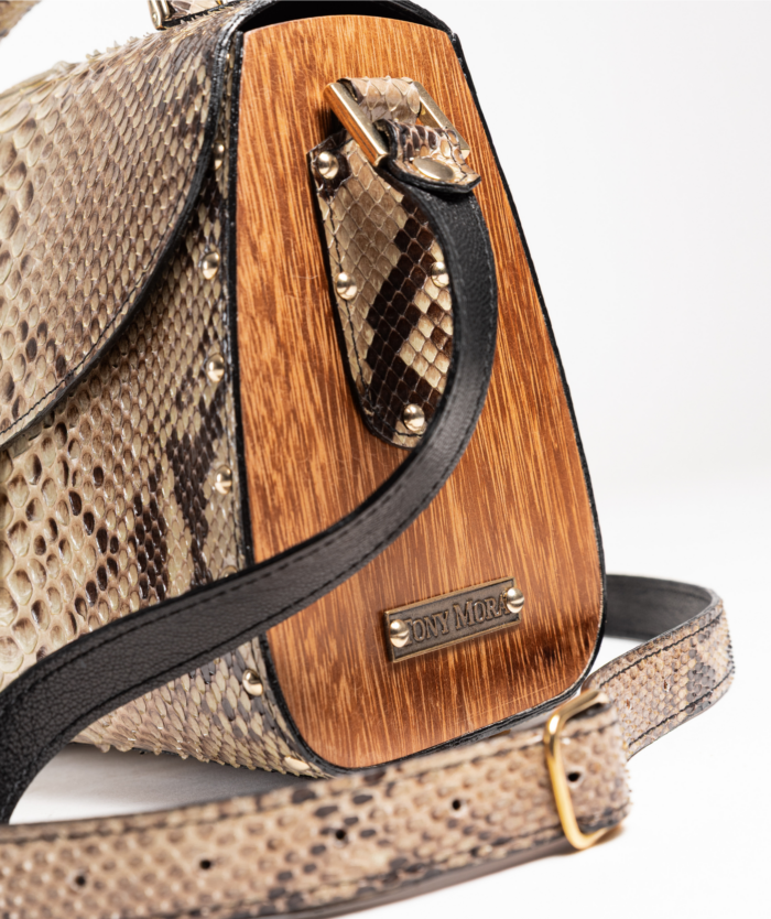 1245 CLUTCH PYTHON LIGHT GREY