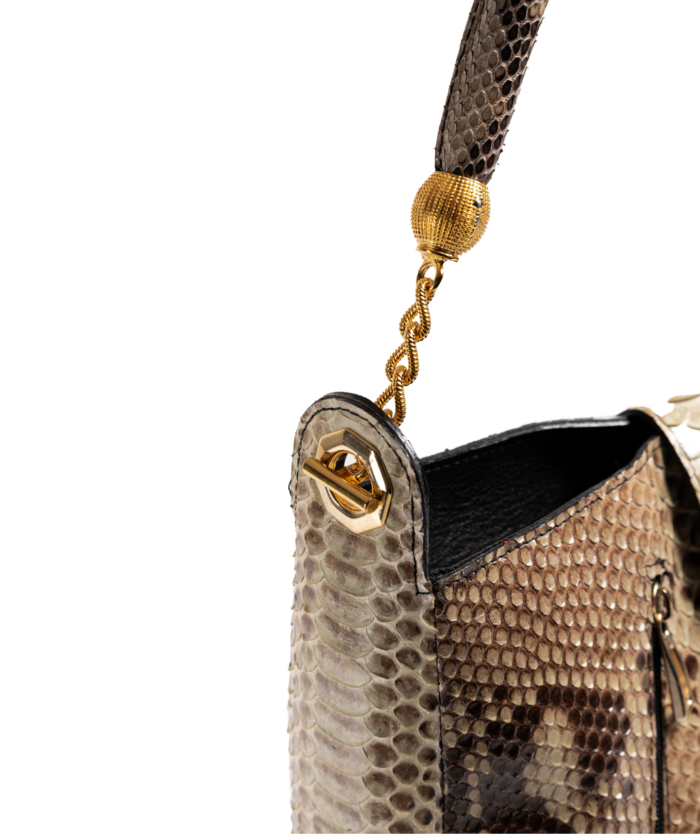 1132 SHOPPER BAG PITON GRIS CLARO