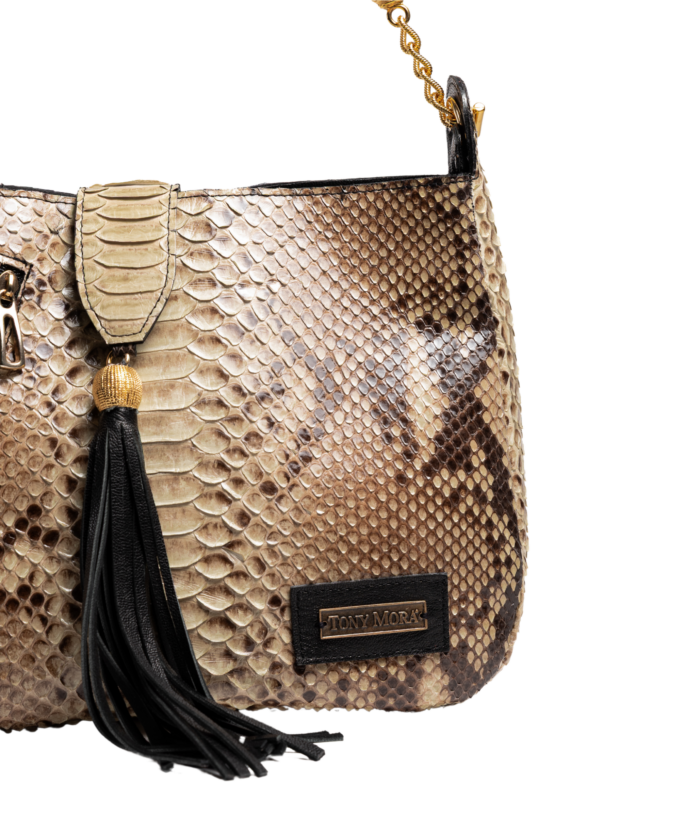 1132 SHOPPER BAG PITON GRIS CLARO