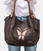1017 SHOPPER BAG MARRÓN / SERRAJE BEIGE