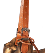 1017 SHOPPER BAG MARRÓN / SERRAJE ORO