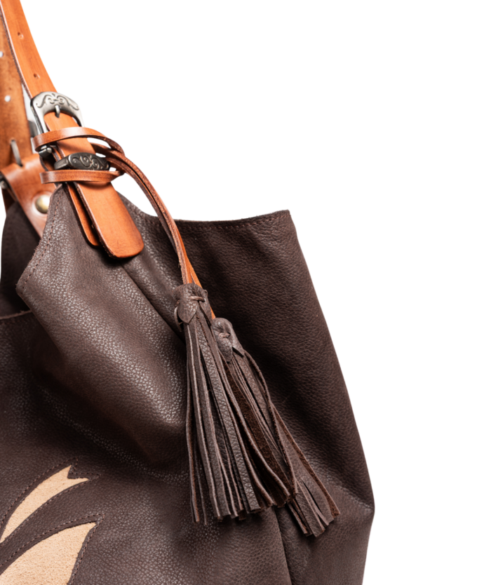 1017 SHOPPER BAG MARRÓN / SERRAJE BEIGE