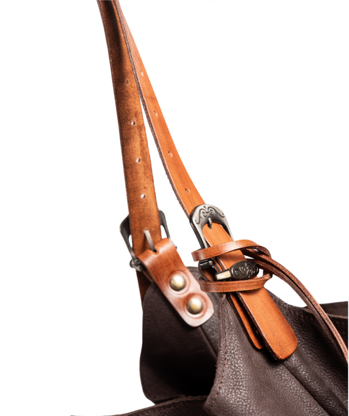 1017 SHOPPER BAG MARRÓN / SERRAJE BEIGE