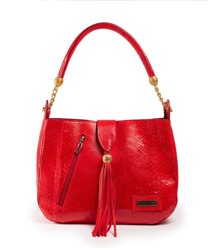 1132 SHOPPER BAG PITON ROJO BC