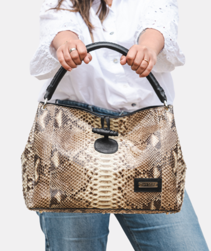 1131 SHOPPER BAG PITON GRIS CLARO