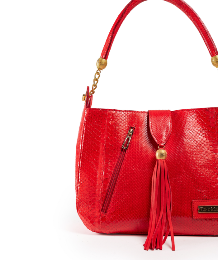 1132 SHOPPER BAG PITON ROJO BC