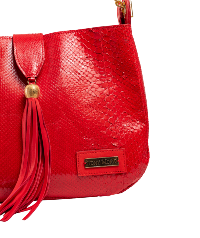 1132 SHOPPER BAG PITON ROJO BC