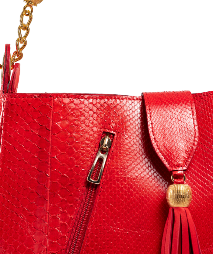1132 SHOPPER BAG PITON ROJO BC
