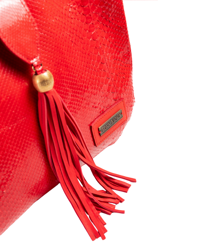 1132 SHOPPER BAG PITON ROJO BC