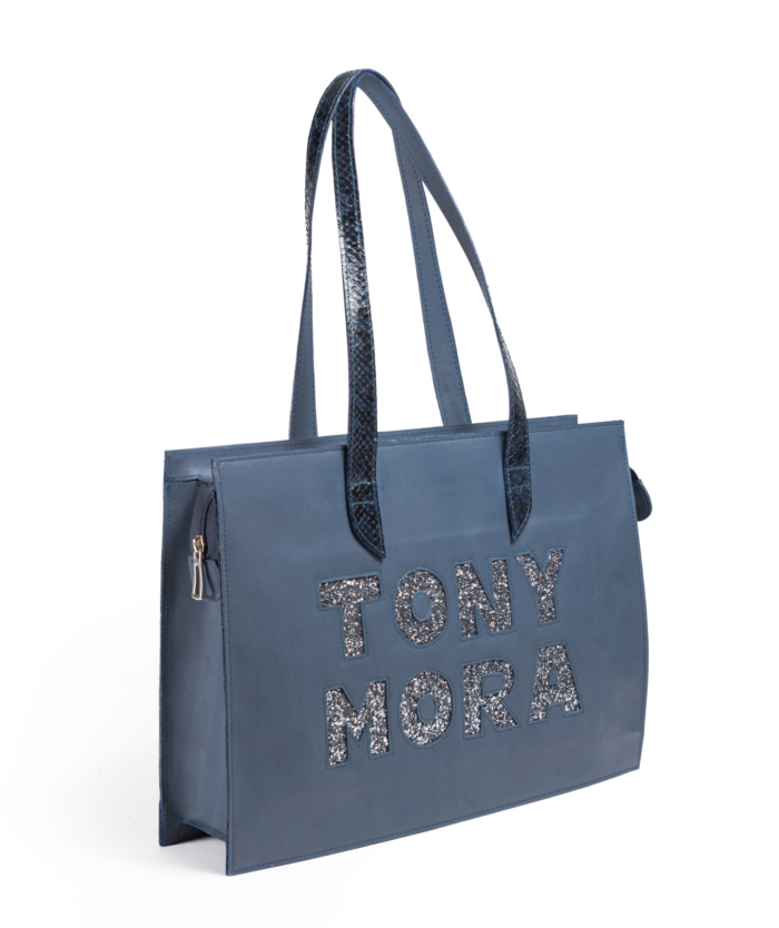 TOTE BAG AZUL TONY MORA