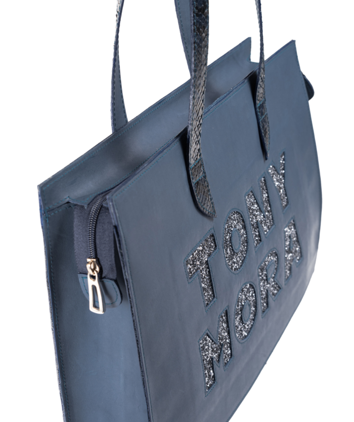 TOTE BAG AZUL TONY MORA